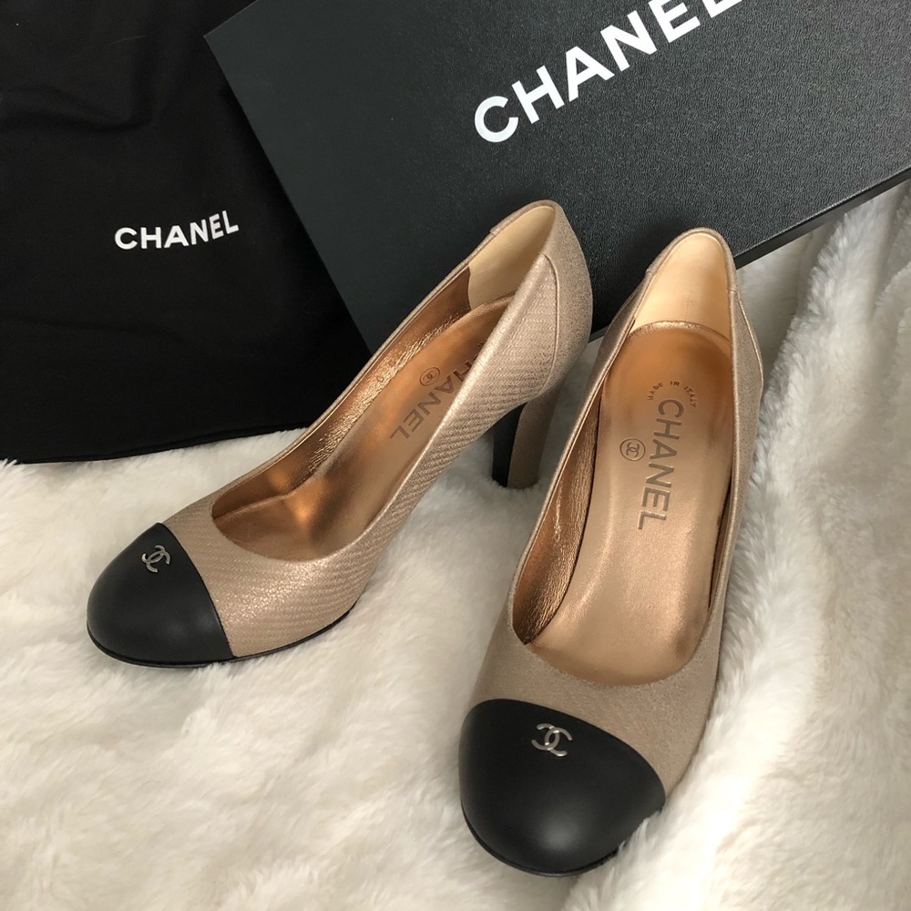 Authentic CHANEL Color-block Heels
